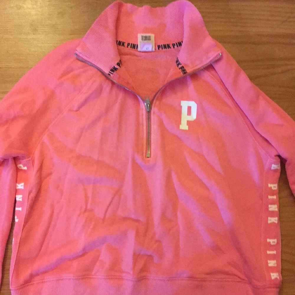 Victoria secret pink quarter zip crop